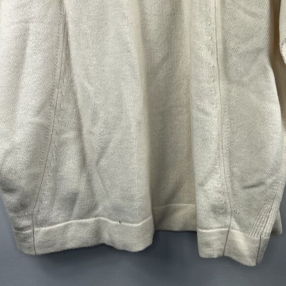 J. Jill Pure Jill Tunic Sweater Poncho Size S M Ivory V-Neck Wool Blend - Picture 12 of 13